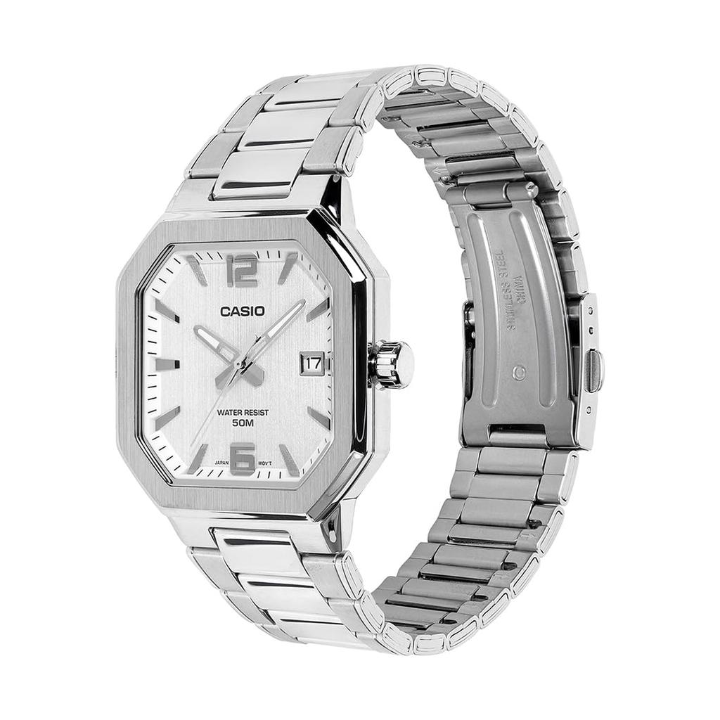 Casio Erkek Paslanmaz Çelik 50M Suya Dayanıklı Analog Kuvars Saat MTP-B195D-7AV