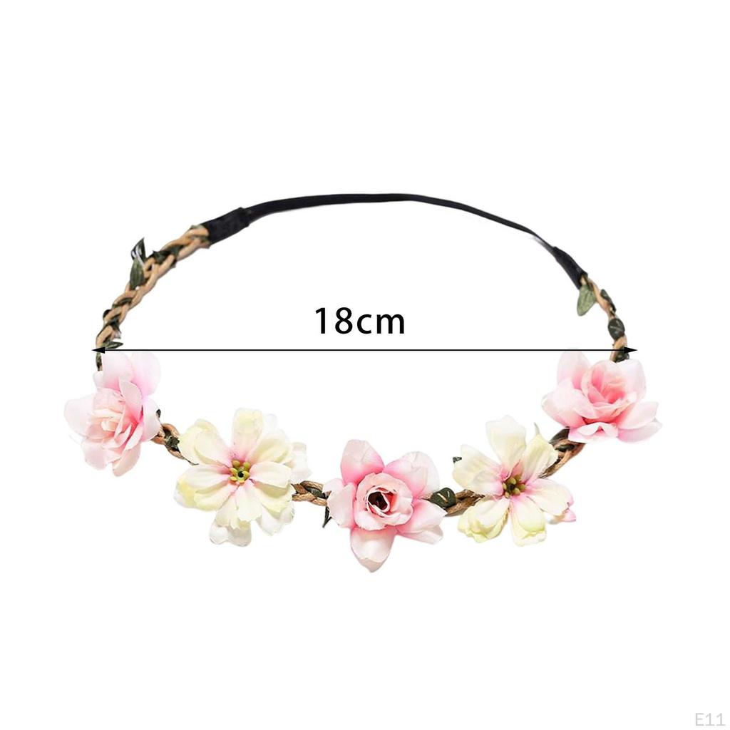 Hair Garland Boho Charm Head Wreath Brid Headpiece Headdress for Halloween Birthday Prom
