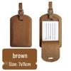 Leather Cross Pattern Luggage Tag - Customizable LOGO, 6 Colors, Business Style with Signature Inner Paper