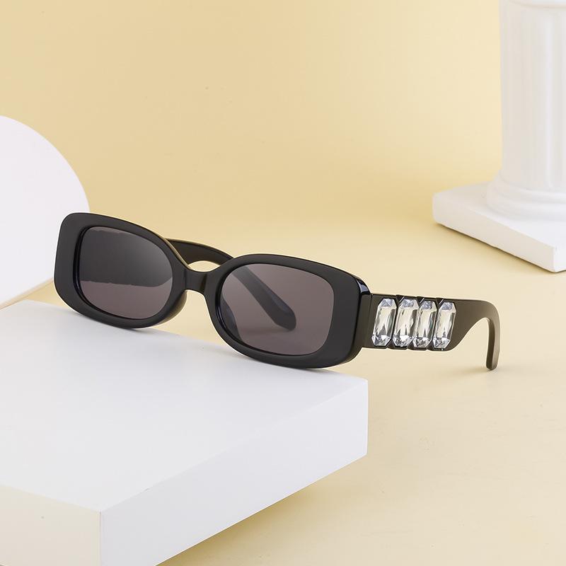 Personalized Small Frame Sunglasses Women'S Diamond-Encrusted Square Frame Sunglasses Men'S Sunglasses