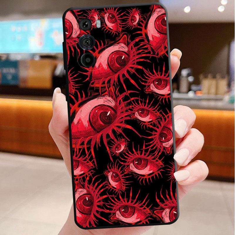Trippy Blue Alien Eyes Phone Case For Motorola Edge 60 50 40 Pro 60 50 40 30 Ultra Neo Fusion Moto G Play G Stylus G Carcasas