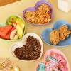 Wheat Straw Heart Shape Spitting Bones Dish 5 Pcs Japanese Style 5.5 Inch Solid Color Plastic Plate Simple Anti-fall Snack Plate
