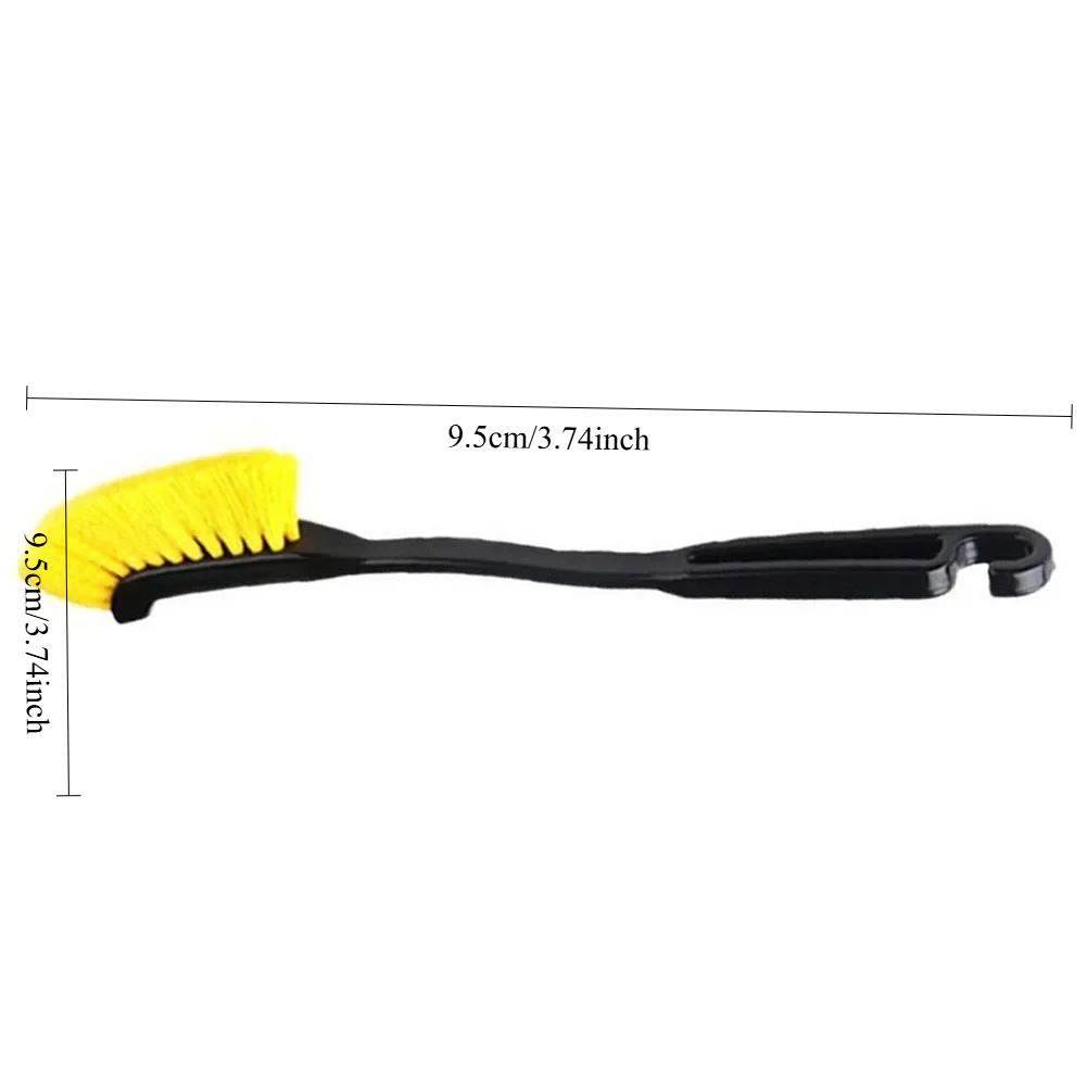 1pc Car Wheel Tire Rim Brush Curved Head Flexible Truck Wheel Hub Wash Detail Deep Cleaning Brushes Cleaner Hand Tools
