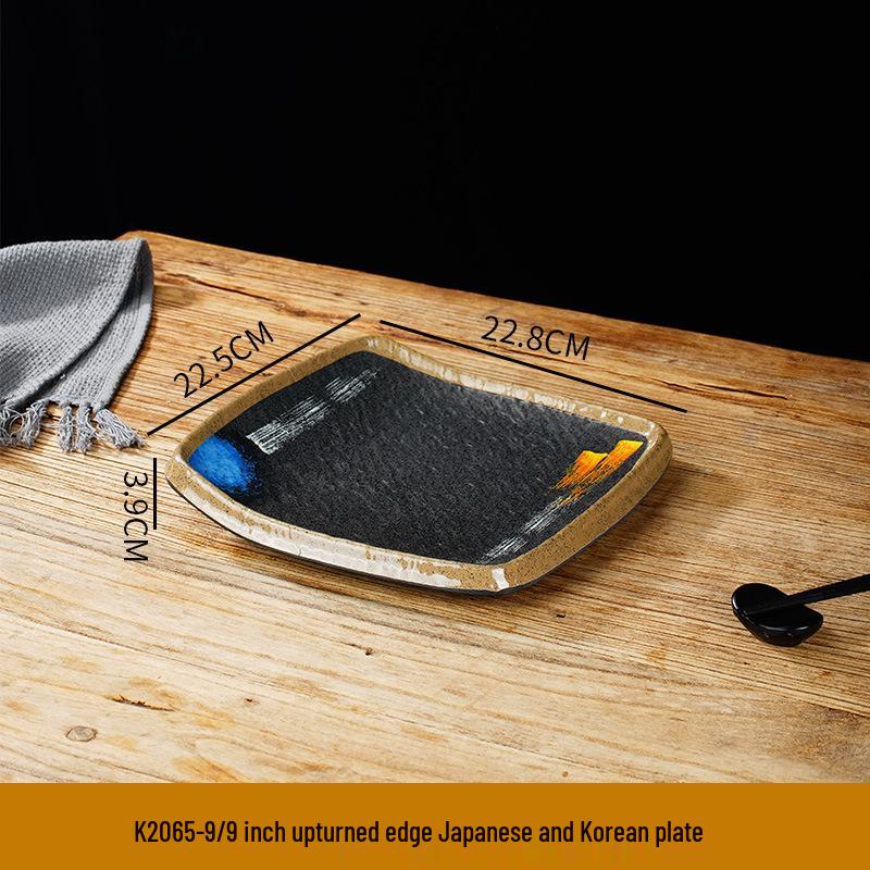 Melamine Sushi & Yakiniku Plate: Japanese Restaurant Tableware for BBQ & Hot Pot