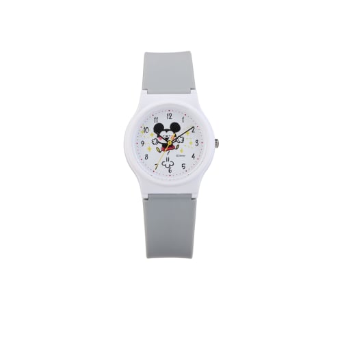 Citizen Q&Q Analog Watch, Kanahei Mickey Mouse Design, 10 ATM Water Resistant, Urethane Strap, V06A-513VK, Girls' Brown