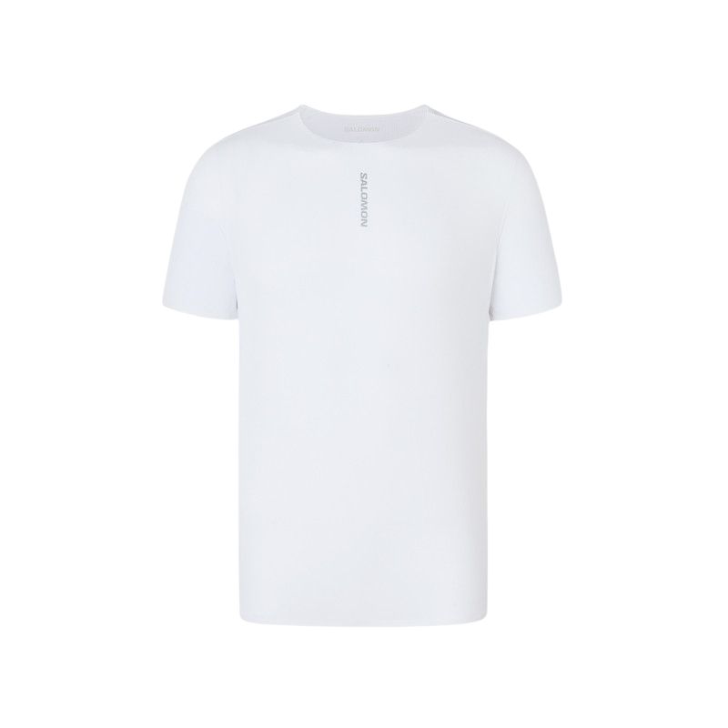 SALOMON T Shirts Men s Clear White Crew Neck Moderate LC3028700 L