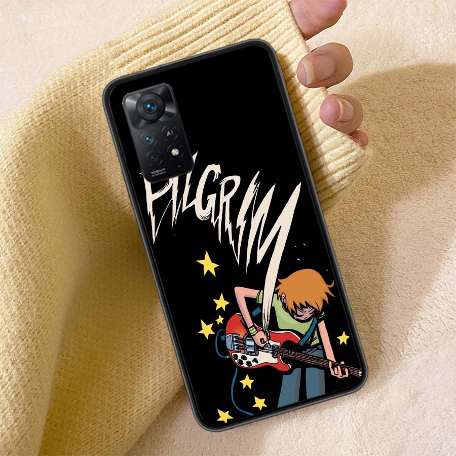 Scott Pilgrim Anime Phone Case For Redmi Note 13 14 15 Pro Plus 12 13C 12C 15C 9 10 10C 9T 9C 9A TPU Soft Cover Clear Cell Cases