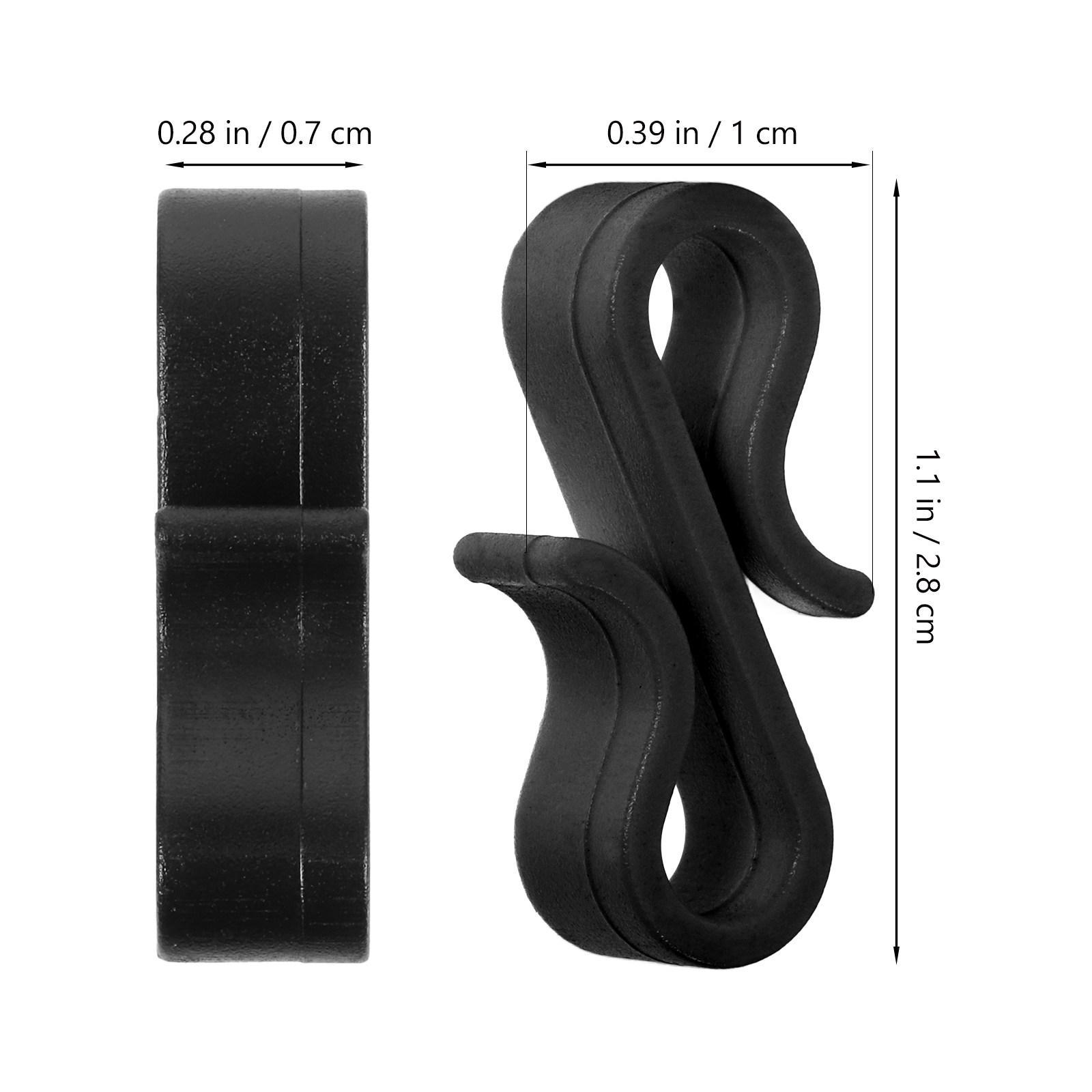 

50Pcs Gutter Clips S Shaped Plastic Weatherproof Outdoor Hooks for Hanging Christmas Lights Holiday Decorations Light Hangers чёрный