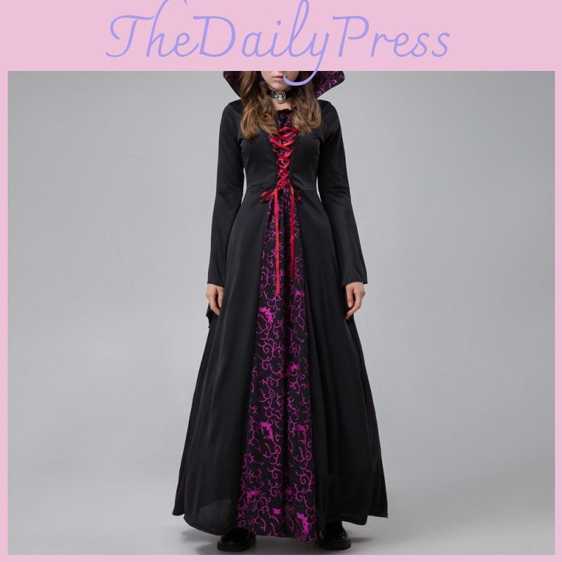 Elegant Polyester Vampire Costume For Women Perfect For Halloween And Stage Performances