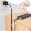 Desk Cable Clip Management Cartoon Flower Cable Management Charging Cable Keeper For Desk Car Home 4-in-1 Silicone Clip For Desk
