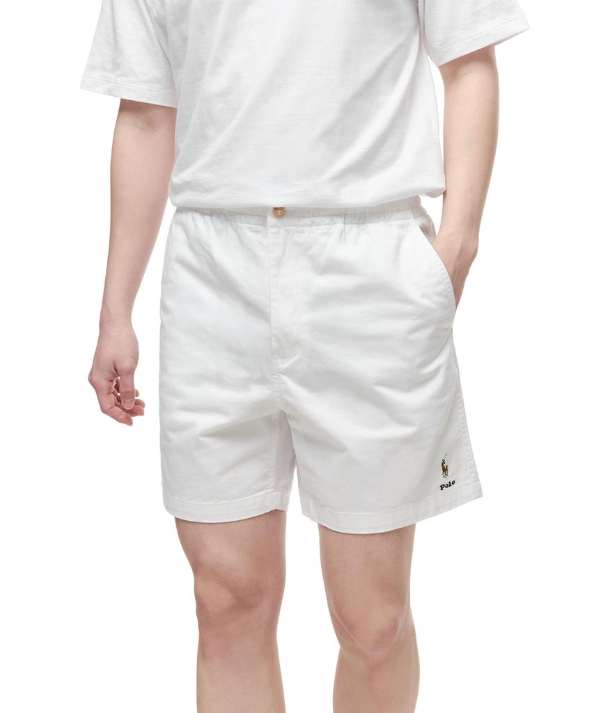 POLO RALPH LAUREN [Kolekcja Biała] Klasyczne Spodenki Polo Prepster - Białe