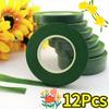 1-12 Rollos Cinta Floral Verde para Ramo Autoadhesiva Cinta de Papel para Envolver Estambres Decoración Floral DIY para Florista Suministros para Boda Fiesta