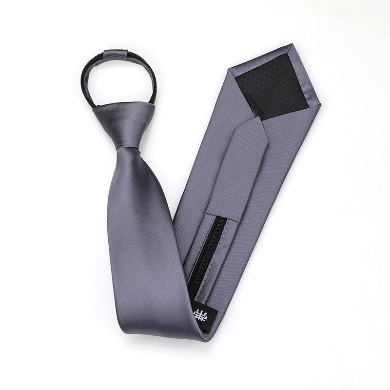 Black Zipper-Free Lazy Blue Men And Women Business Dress Interview To Work Groom Wedding Korean Version Narrow Tie