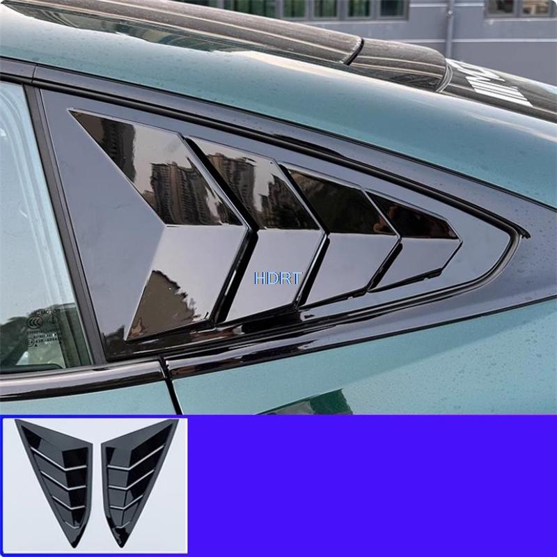 Car Styling Rear Window Louver Trim Glass Triangular Shutter Blind Cover For MG 7 MG7 2023 + Protector Decoration Accessories tcl6