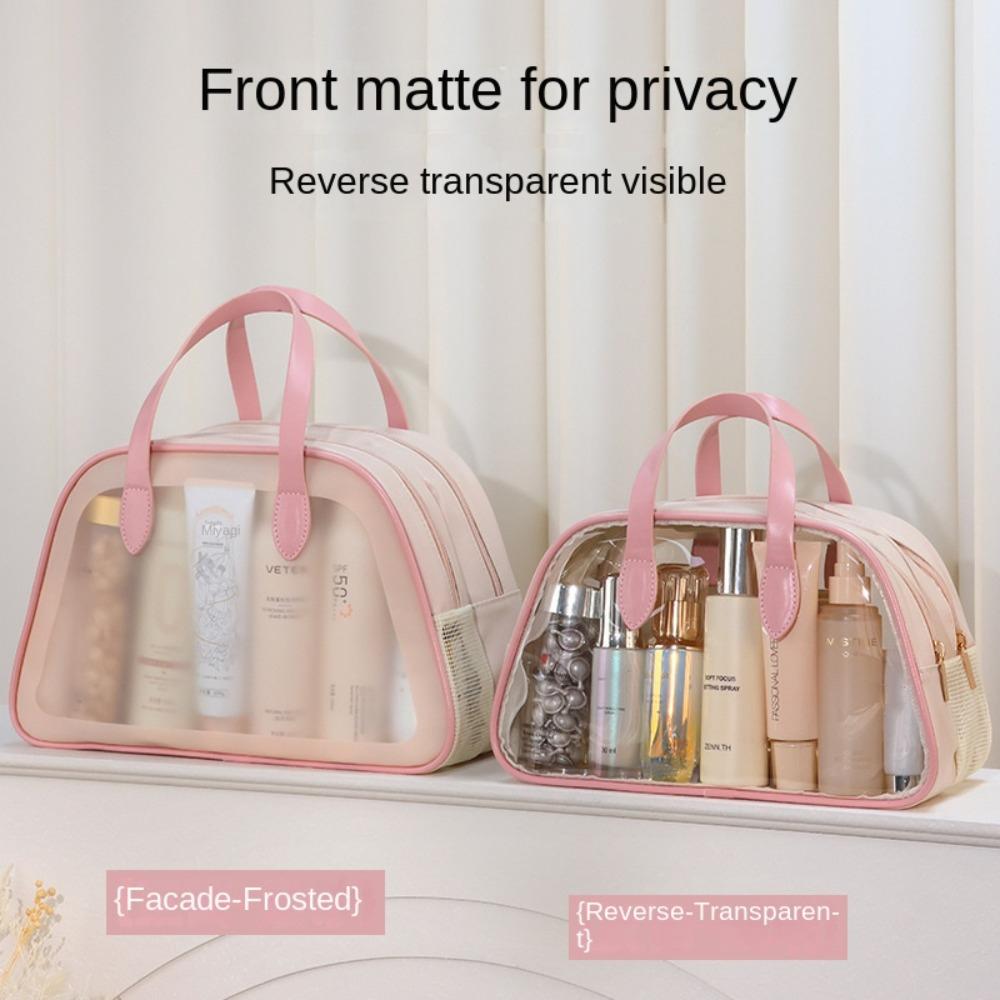 Waterproof Travel Toiletry Bag Transparent Large Capacity Cosmetic Bag Dry and Wet Separation PVC Makeup Organizer