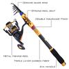 SOUGAYILANG Fishing Rod Reel Combos, Collapsible Telescopic Fishing Pole with 13+1BB Spinning Reel
