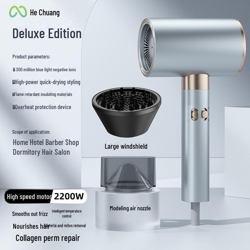 Uscător de păr accesibil: Temperatură constantă inteligentă pentru uscare rapidă și comutare rapidă aer cald/rece pentru coafare