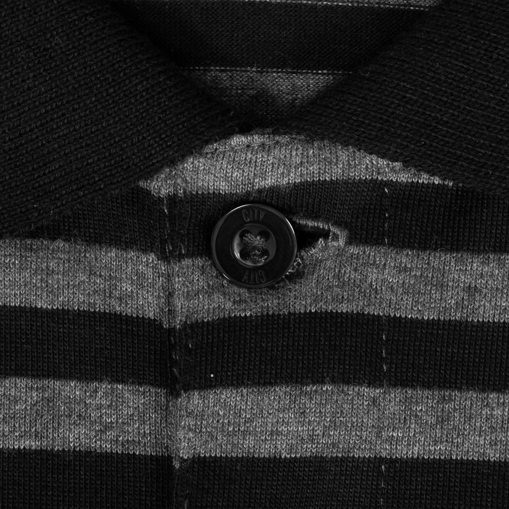 Manchester City FC Mens Striped Polo Shirt