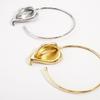 Leaf Geometric Circular Collar Bohemian Gold Jewelry Fashion 3D Flower Metal Choker  Girls