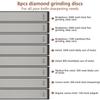 8PCS Diamond Knife Sharpening Stones 100-3000Grit Diamond Whetstones with a Non-Slip Base For RUIXIN PRO RX-008 RX-009