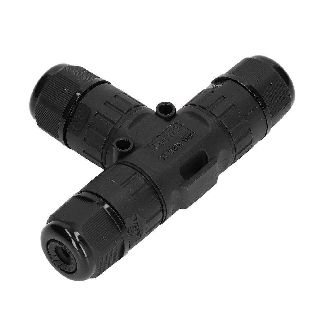 2 Stück T-Stück Abzweigdose Verbinder IP68 Wasserdicht 450V 16A 9?12mm 3-Wege-Kabelverbinder