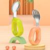 Anti-slip Baby Silicone Spoon Set Anti-Choke Design Toddler Cutlery Kit  Baby Feeding