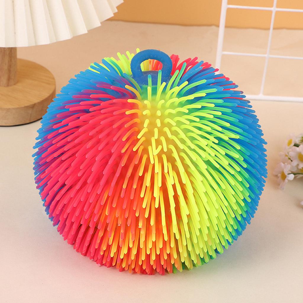 Large Puffer Ballsl with Lights 18cm Stretchable Tentacles Cool Ball for Boys Girls Fun Classroom Prizes Party Favors