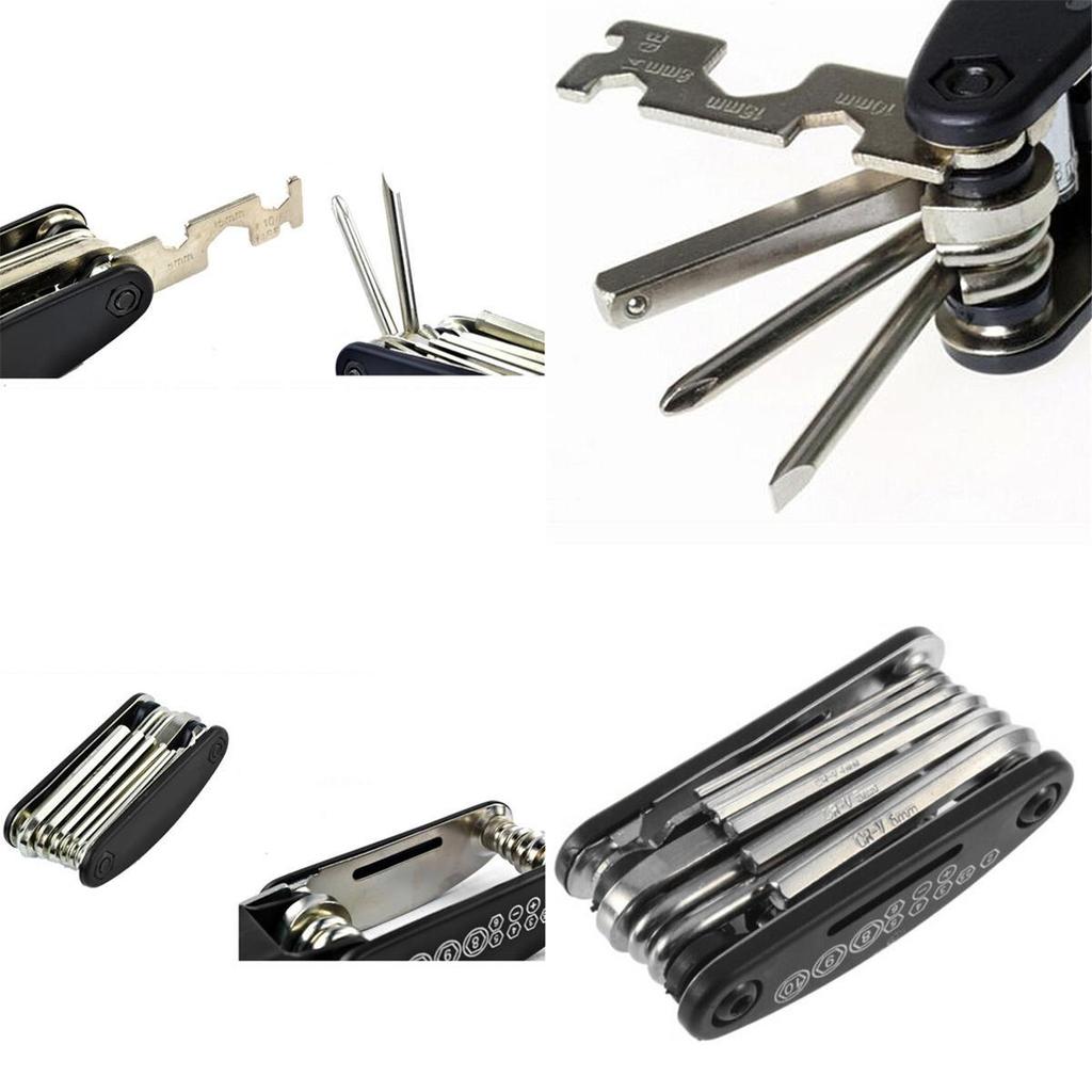 Umfassendes Tragbares Fahrrad 16 in 1 Multifunktions-Radfahren Fahrrad Stahlwerkzeug Reparaturset Kits