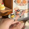 Spoon Mousse Cake Rings Open Jelly Finger Ring Fashion Adjustable Dessert Ring  Couples