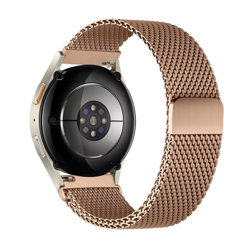 18mm Electroplating Milanese Watch Band for Garmin Venu 3S/Forerunner 265S/Vivomove 3S Stainless Steel Strap