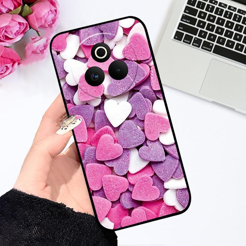 Case For Oppo Realme P3 Pro 5G Fashion Color Painted Silicone Soft Phone Cover For Realme P 3 Pro 5G Shockproof Bumper Shells