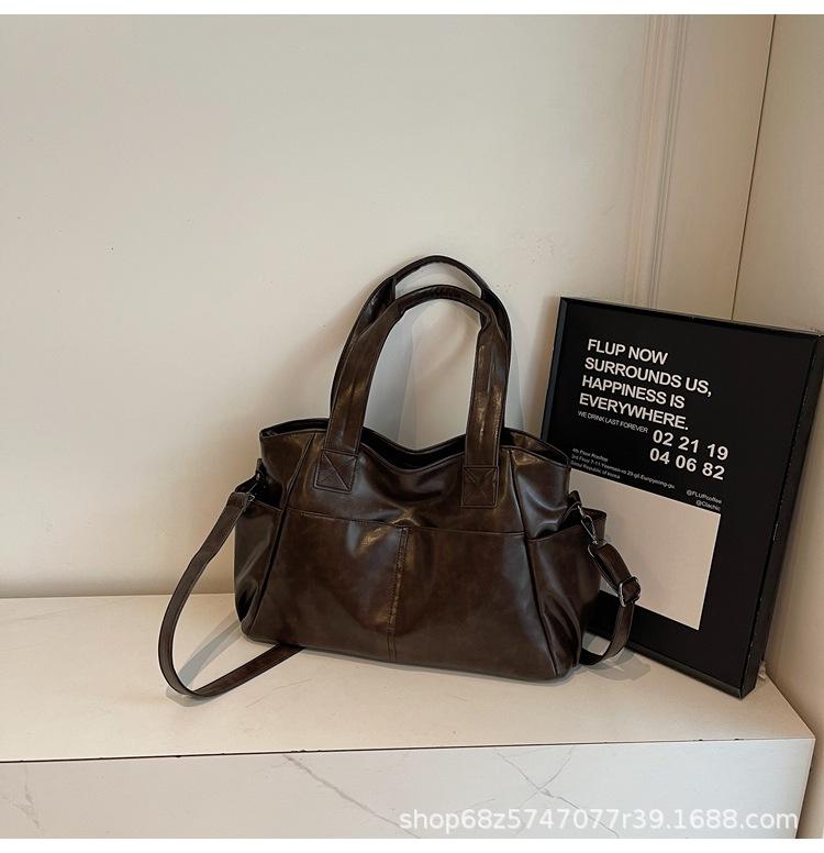 Handbag Bag Women's 2025 New Large-capacity Retro Shoulder Bag Versatile Trend Crossbody Commuter Bag