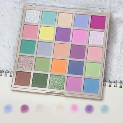 Paleta de fard de pleoape 25 de culori macaron, lucios, mat, de lungă durată, rezistent la apă, femei, fete, fard de pleoape, performanță în scenă, machiaj pentru ochi.