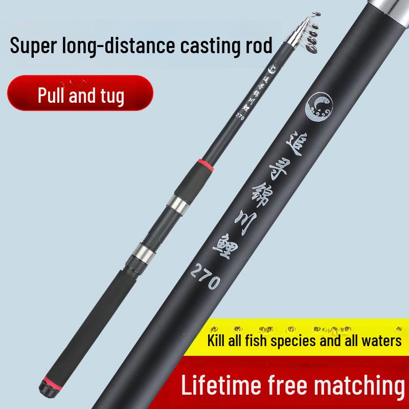 Havsfiskespö i glasfiber för långdistans - Superhårt kastspö