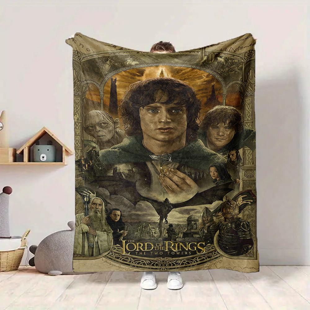 1pc Lord of the Rings Blanket Lightweight Flannel Throw For Sofa, Bed, Travel, Livingroom, Office, Couch, Chair, And Bed