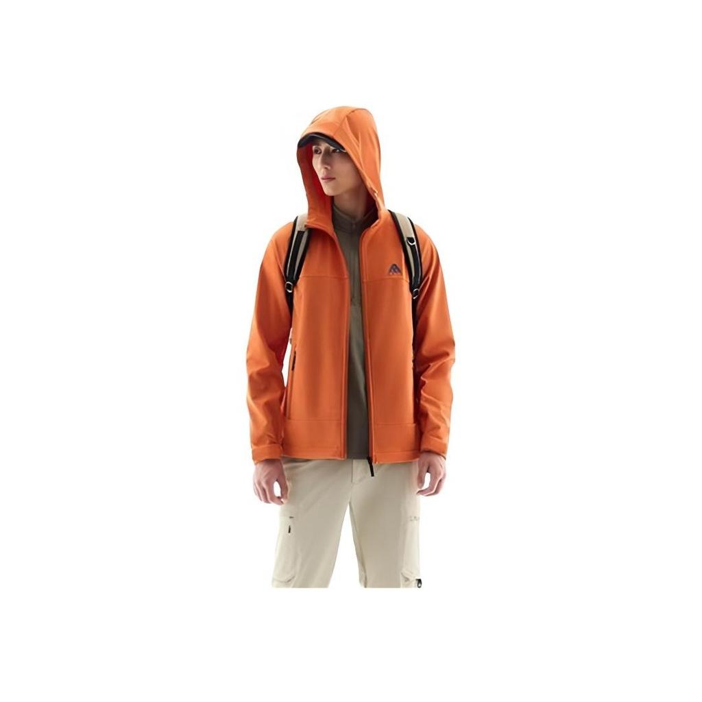 Anta Outdoor Sports Series Hooded Warm Windbreaker Men Outerwear Red-Clay-Orange 952446610-2