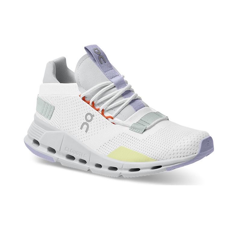 On Running Cloudnova White Glacier Grey Lavender Women's 26.98982