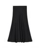 Nigaennikol Satin Flare Long Skirt_Black