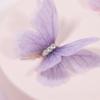 50Pcs Double-layer Chiffon Butterfly Embroidered Patches  Bridal Hair Accessories