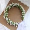Jenter Krans Hodebånd Kunstig Blomst Blader Dekor Justerbart Bånd Håndlaget Girlander Bryllup Festivaler Dekor