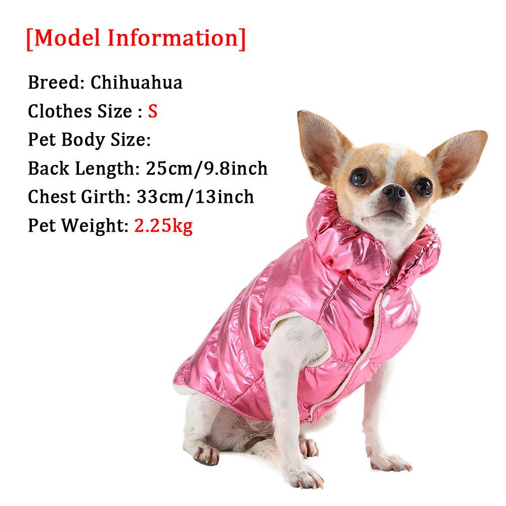 Winter Dog Clothes Waterproof Button Jacket For Small Medium Dogs Cats Warm Fleece Puppy Vest Coat With D-ring Chihuahua Costume
