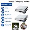 Emergency Thermal Blanket, Aluminum Foil Survival Mat for Outdoor Camping Hiking, Waterproof Windproof  First Aid Rescue Gear