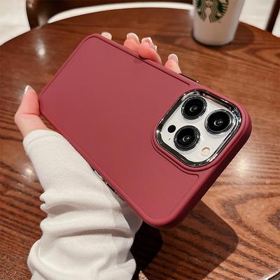 Luxury Solid Color Soft Silicone Case For Iphone 11 12 13 14 Pro Max Xr X Xs Se 2020 7 8 Plus Independent Keys Shockproof Cover