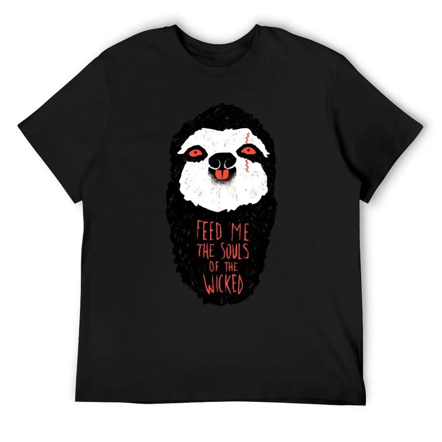 Evil Sloth T-Shirt valentines clothes graphic tee shirt luxury clothing labubu luxury clothes men S