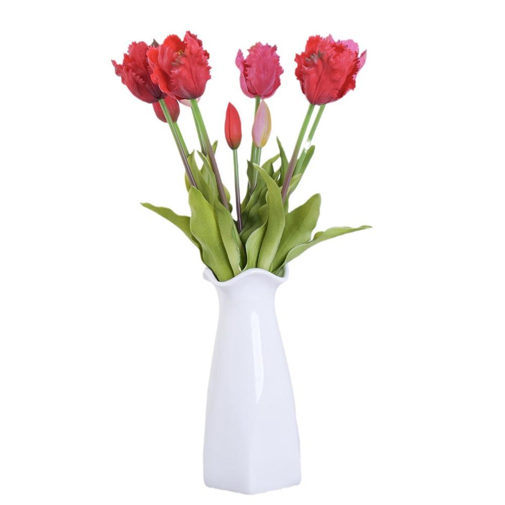 5pcs Real Touch Simulation Tulip Bouquet Luxury Fake Flowers  Ride Bouquet