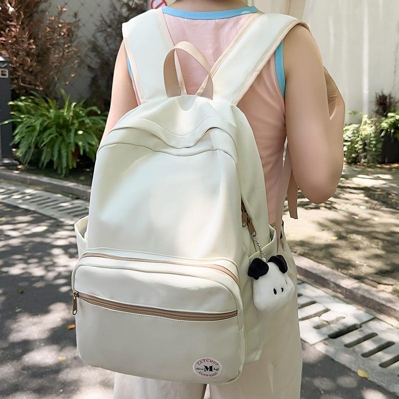 School bag backpack junior high school student large-capacity campus leisure school bag nylon outdoor simple sports travel backpack computer bag