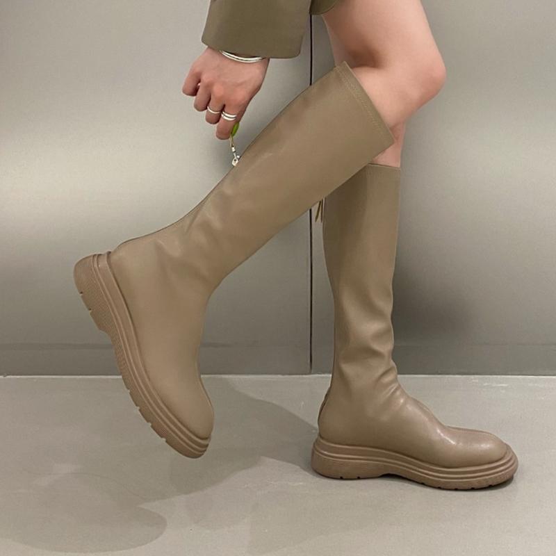 

Модные балетки Женские ботфорты Дизайнерская уютная зимняя обувь Модное платье Новые высокие сапоги Женские 2025 Готические Челси Ботильоны Женская обувь 40