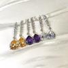 Fashion Classic  925 Sterling Silver Shining Water Drop AAA Zircon Women's Earrings