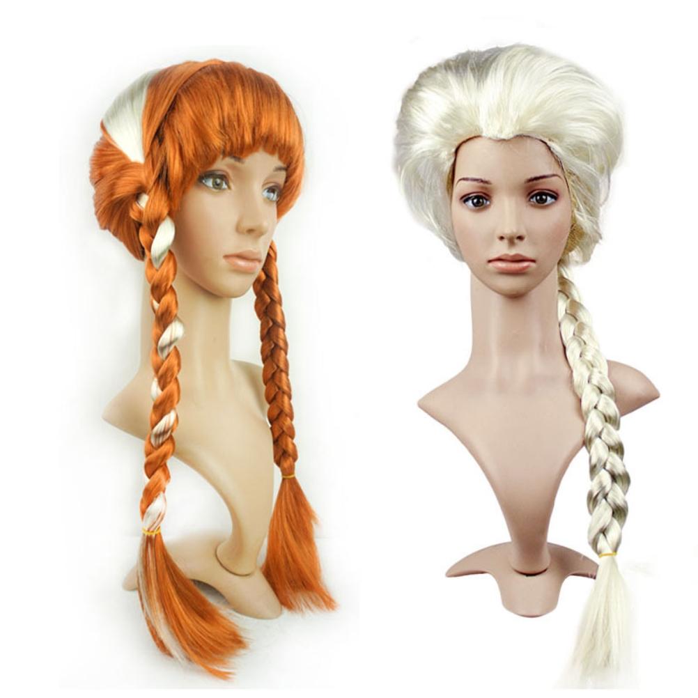 Cartoon Film Figure Cosplay Wig Synthetic Long Braid Wig Halloween Christmas Women Cosplay Party