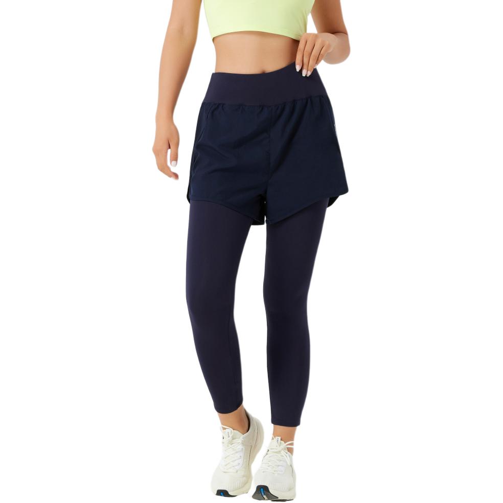 

DECATHLON Фитнес Ложные Двойные Скинни Спортивные Брюки Женские Синие Черные XS